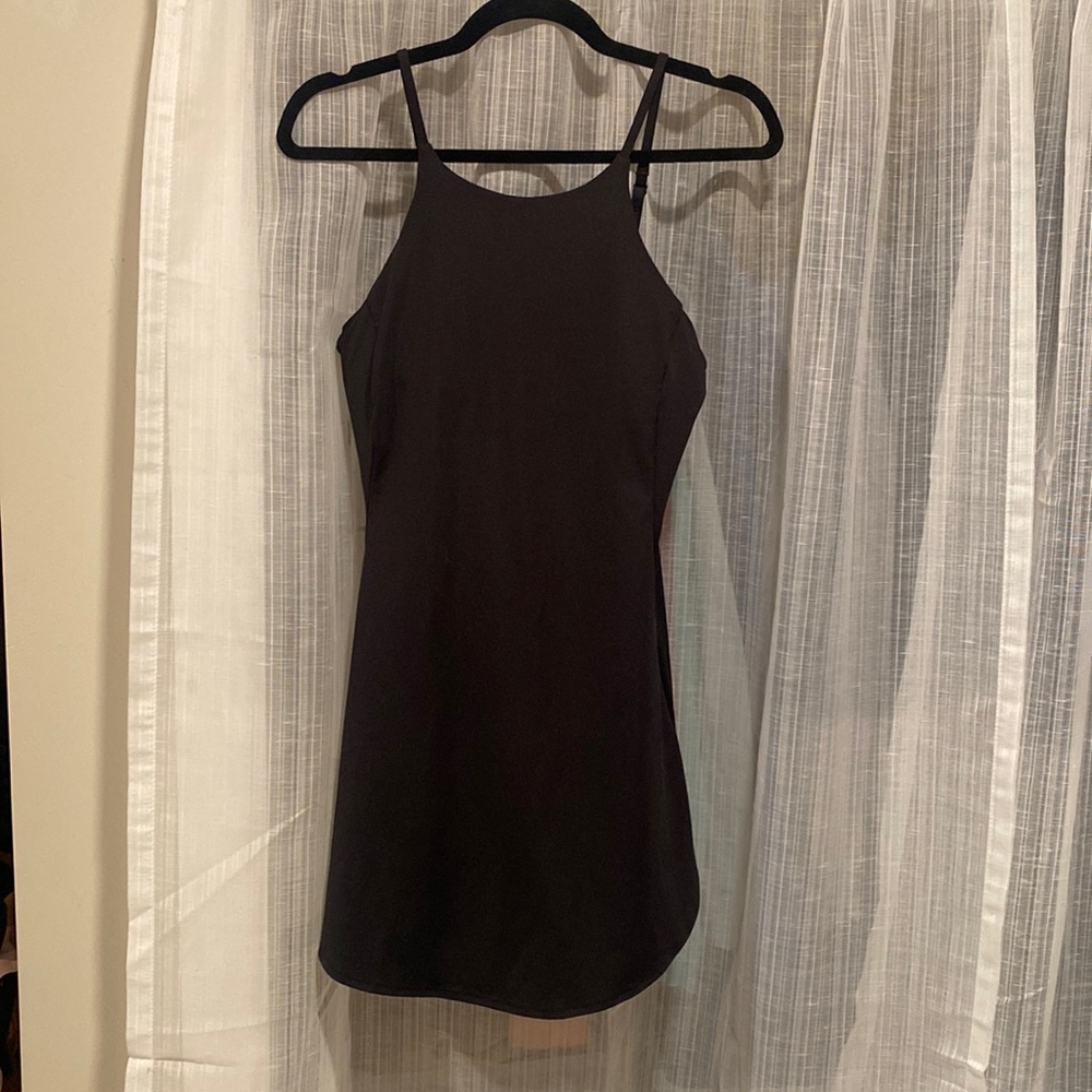 Black old navy athletic dress with built in shorts/romper